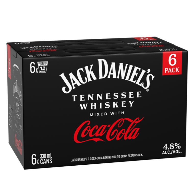 Jack Daniel's Coca-Cola 4.8% 330ml 6pk cans