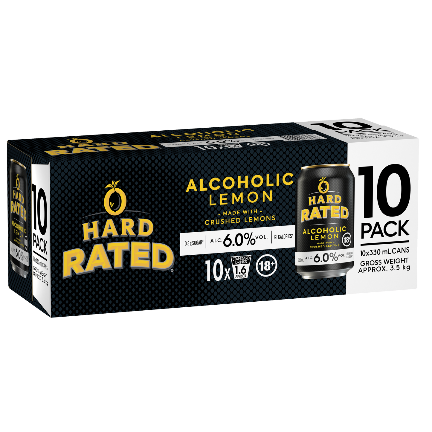 Hard Rated Alcoholic Lemon cans 10pk